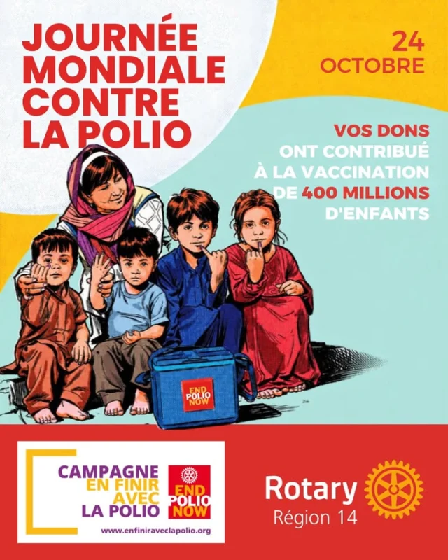 🌍 POURQUOI ÉRADIQUER LA POLIOMYÉLITE ?

La poliomyélite sauvage reste endémique au Pakistan et en Afghanistan, tandis que des épidémies liées à des variants du poliovirus menacent les progrès accomplis.

💜 Tant que la poliomyélite existera quelque part, elle constituera une menace pour les enfants du monde entier.

À l'approche du 24 octobre, Journée mondiale contre la polio, rappelons que chaque vaccination compte.

💛 Ensemble, avec le Rotary International, poursuivons notre engagement pour un monde sans polio !

👉 Soutenez cette mobilisation : https://enfiniraveclapolio.org
Cercle PolioPlus
